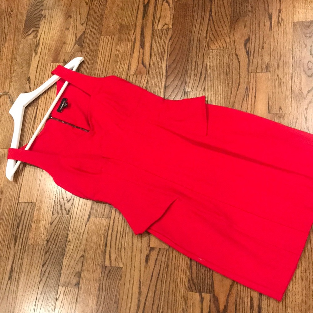 Bebe red peplum dress.